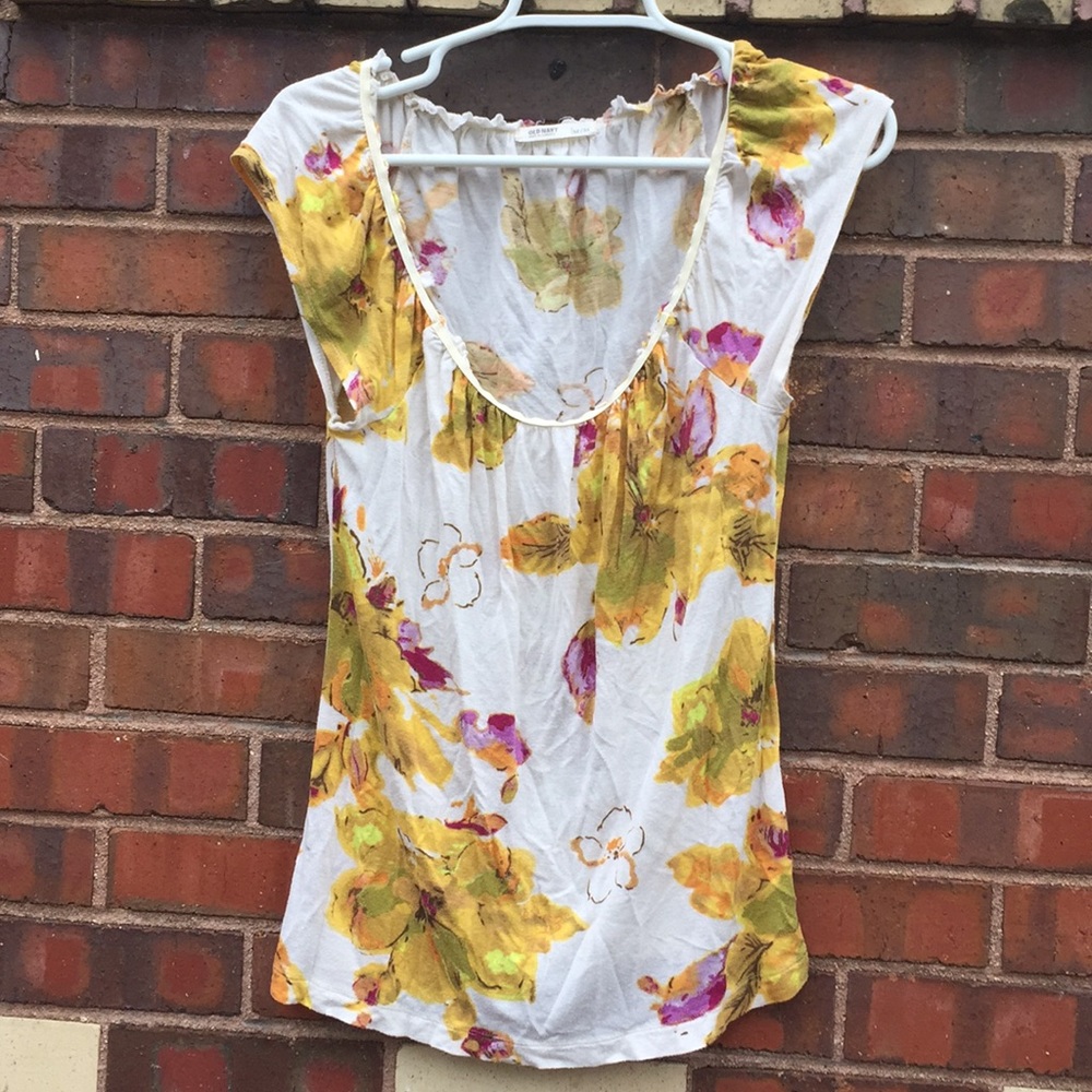 Floral bohemian short sleeve shirt